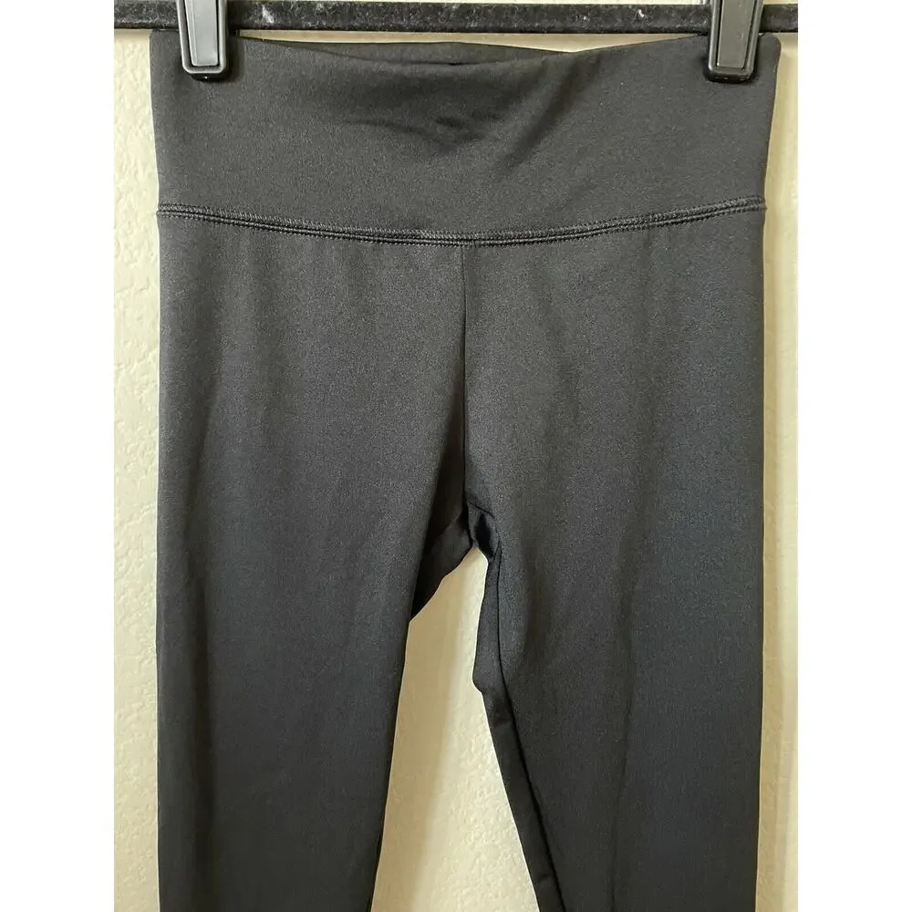 Justice Black Dance Glitter Sparkle High Waist Full Length Leggings Size 12